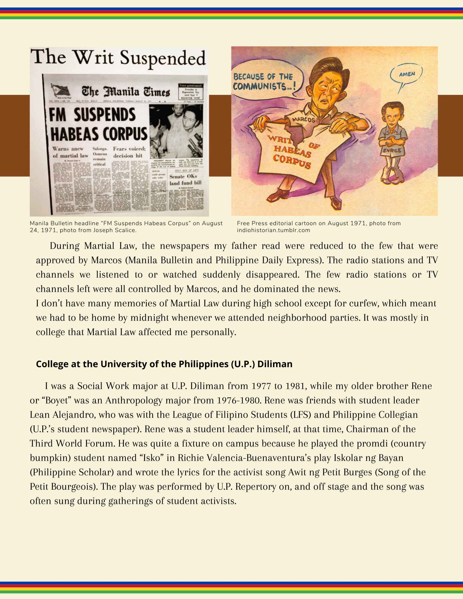 Who is Habeas Corpus? Memories of a Martial Law Baby